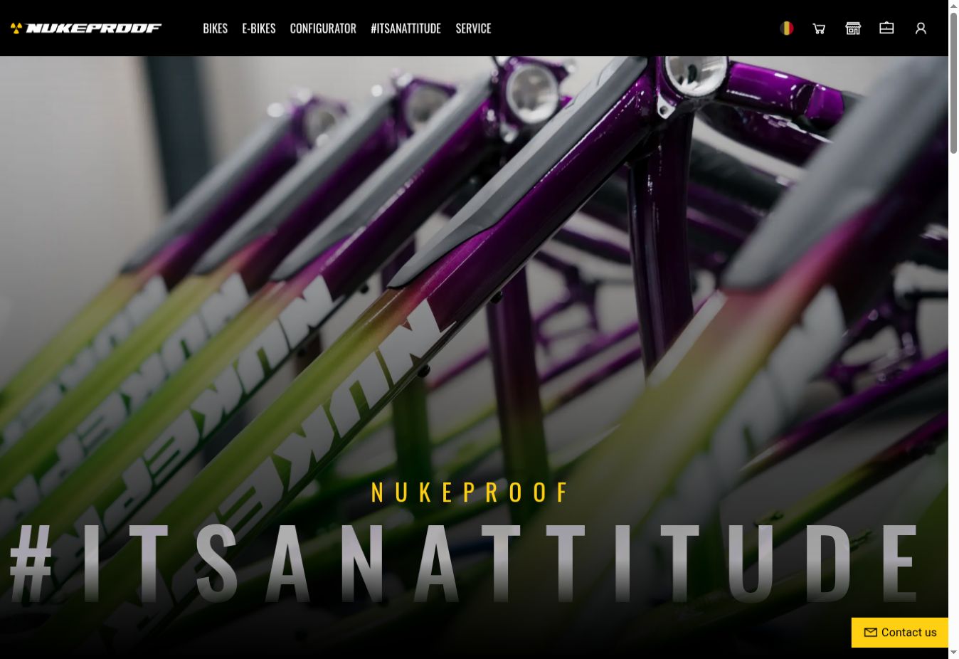 Screenshot of the website of Nukeproof
